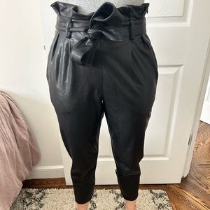 Amanda uprichard Tessi pants - faux leather paperbag pants